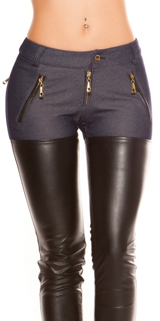 Trendy skinny pants with zips Jeansblue
